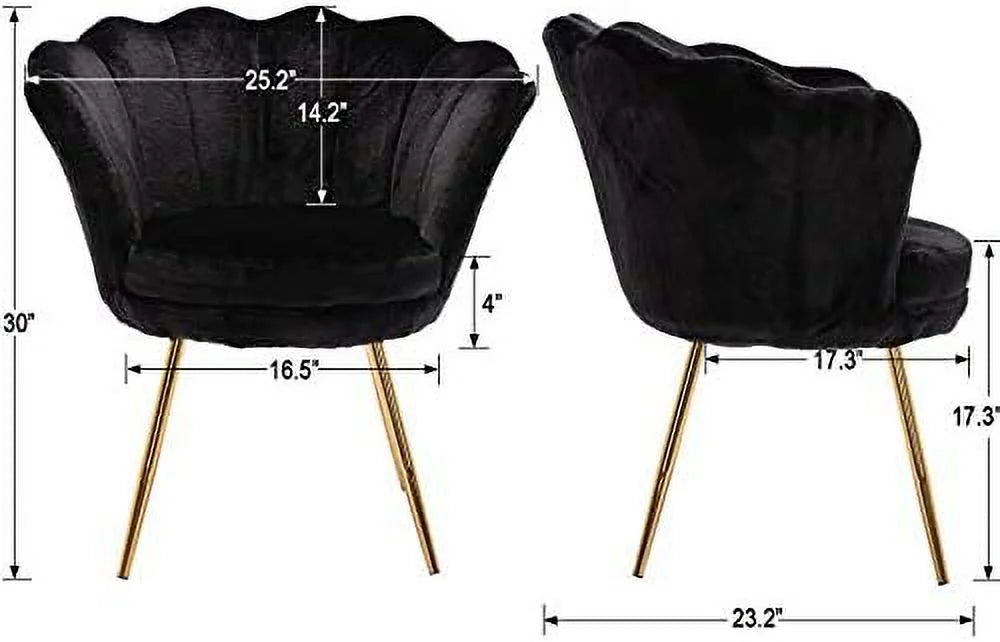 Dusty Pink Velvet Scalloped Accent Chair S7818