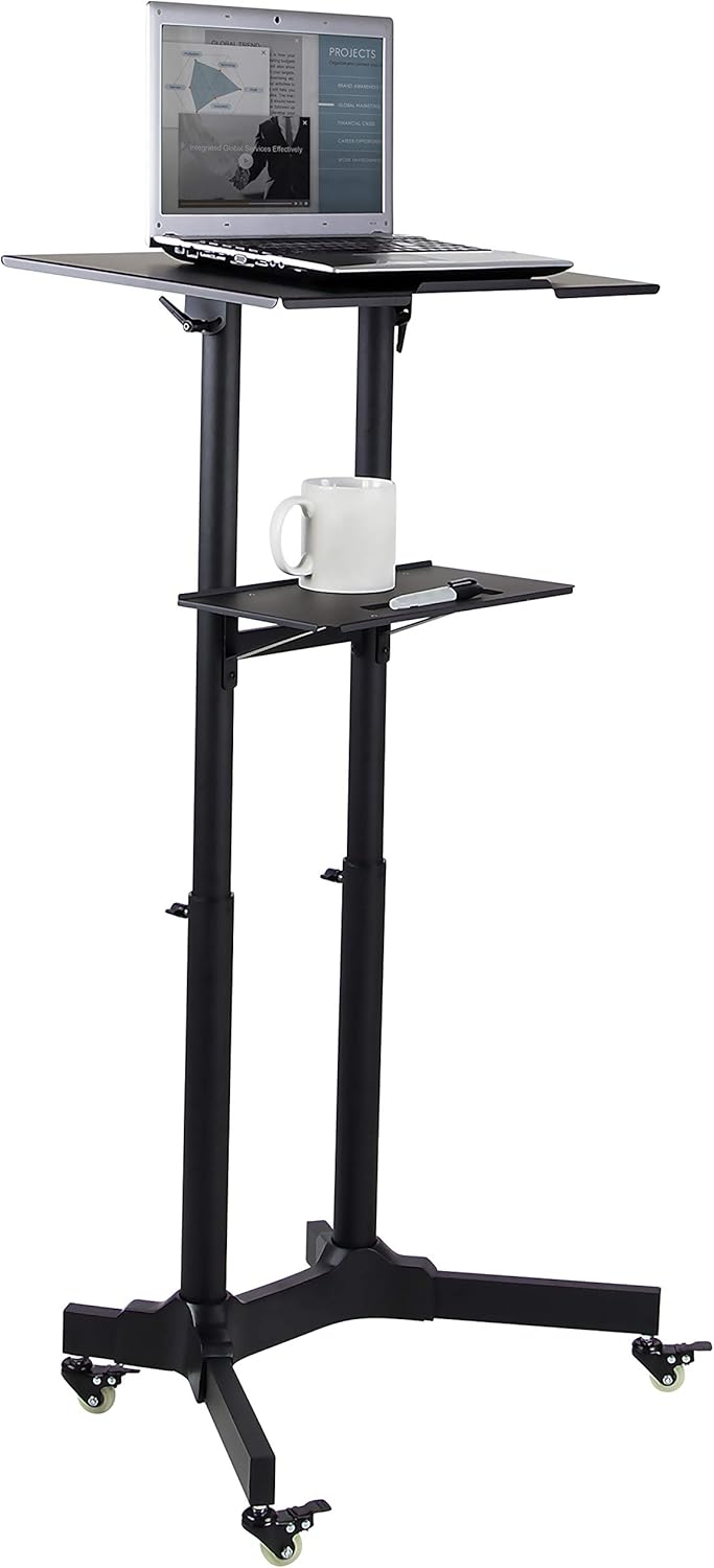 Mobile Standing Height Desk with Caster Wheels U292