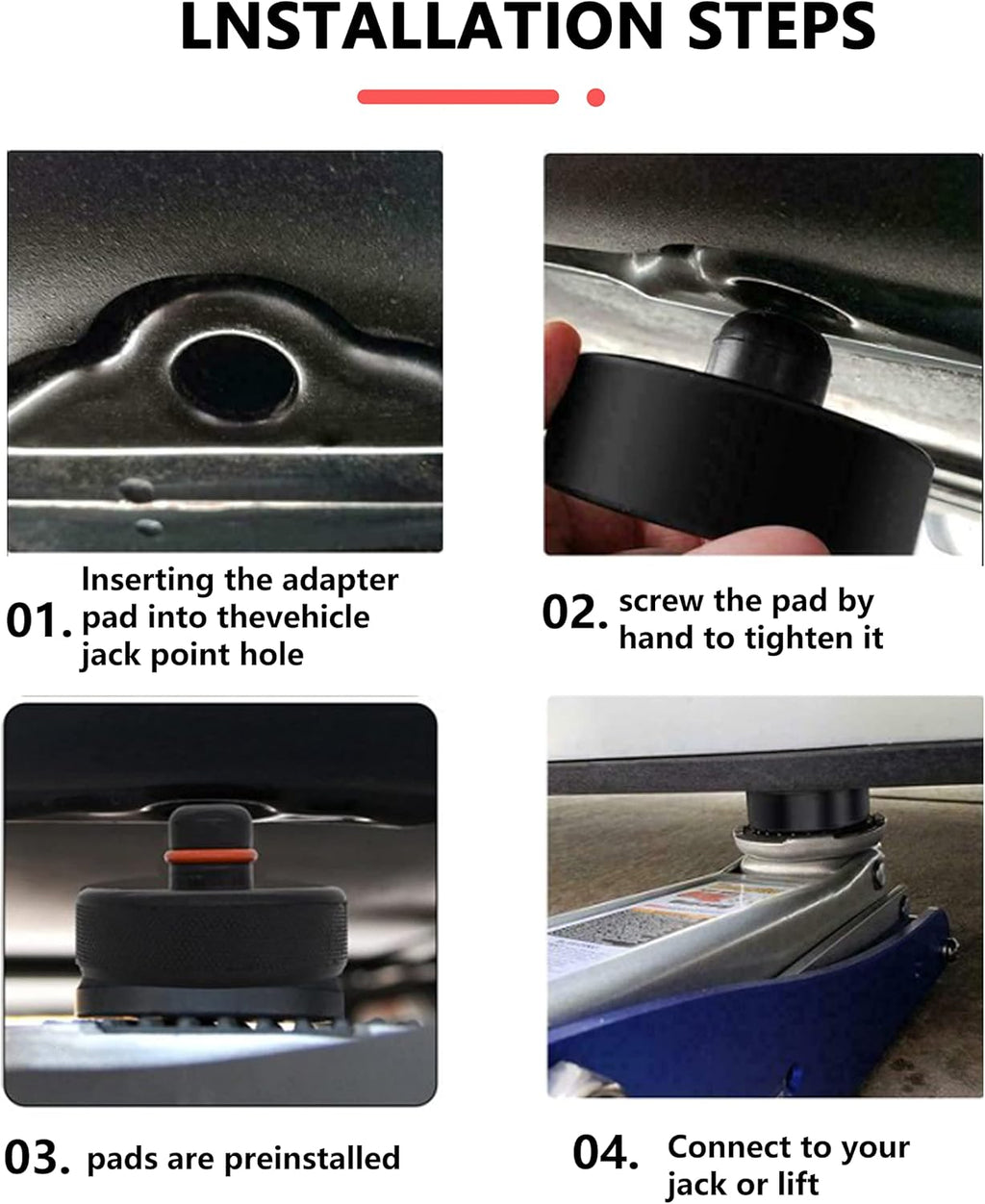 4 Pucks Lifting Jack Pad with Storage Case K78172