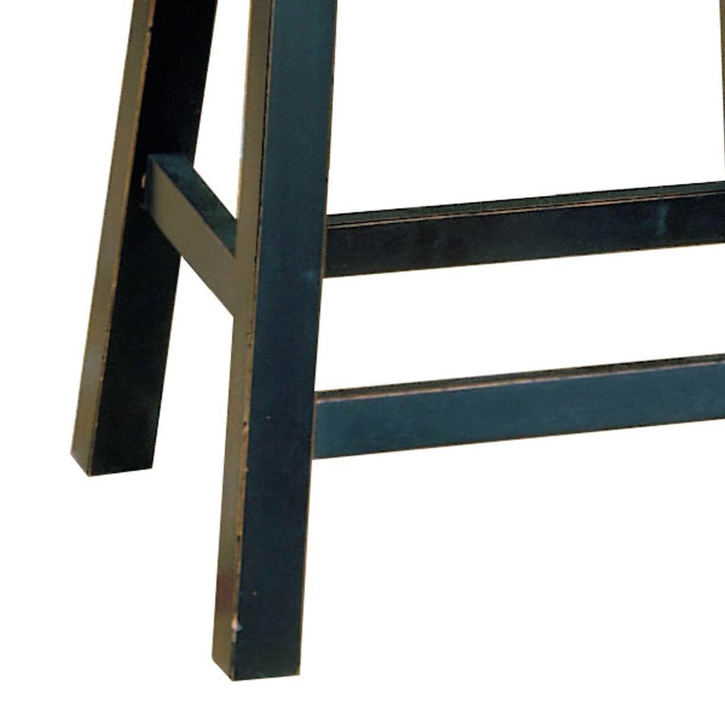 Black Wooden Counter Height Stool Set of 2 A523