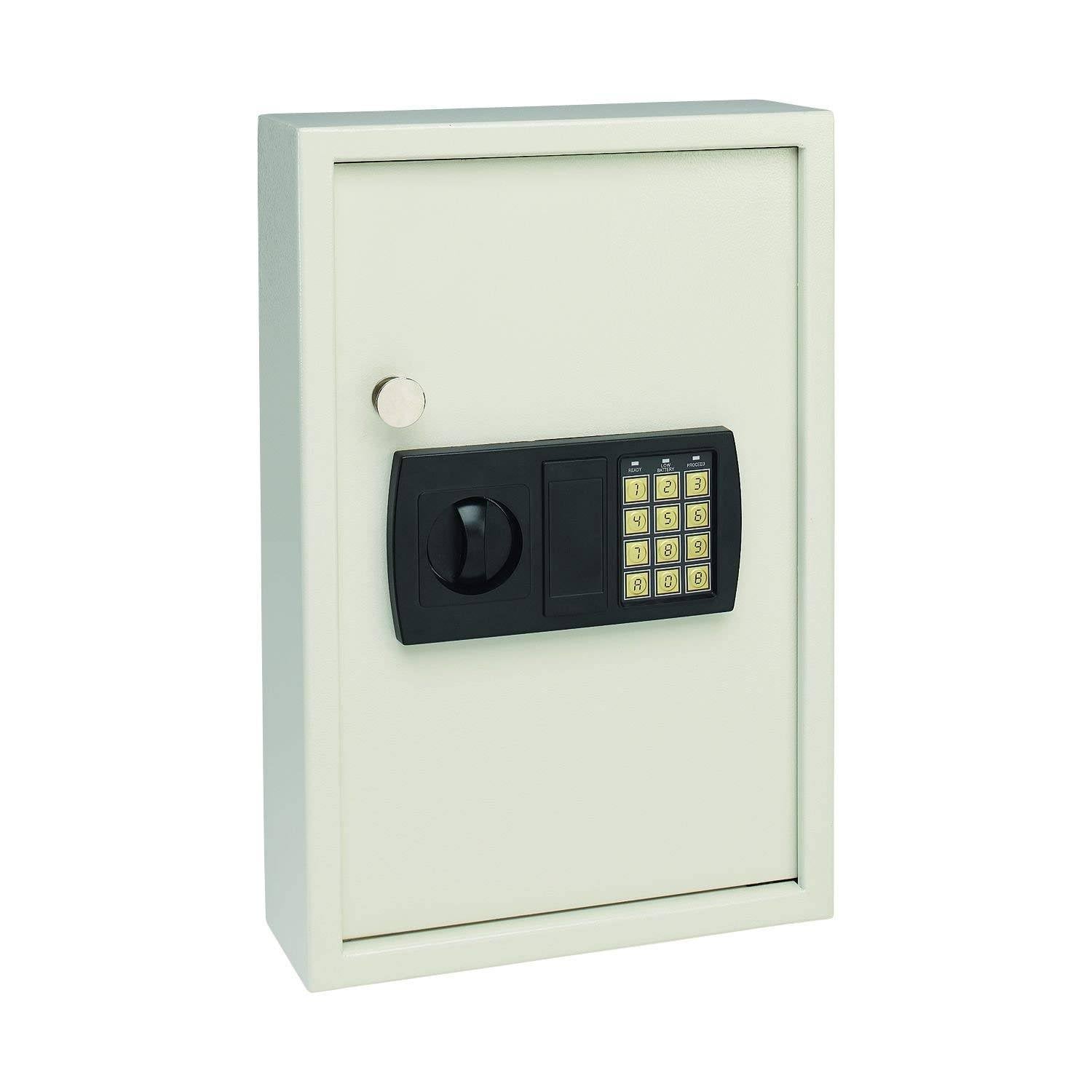 Steel Security Electronic Key Cabinet, 48-Key Capacity J345888