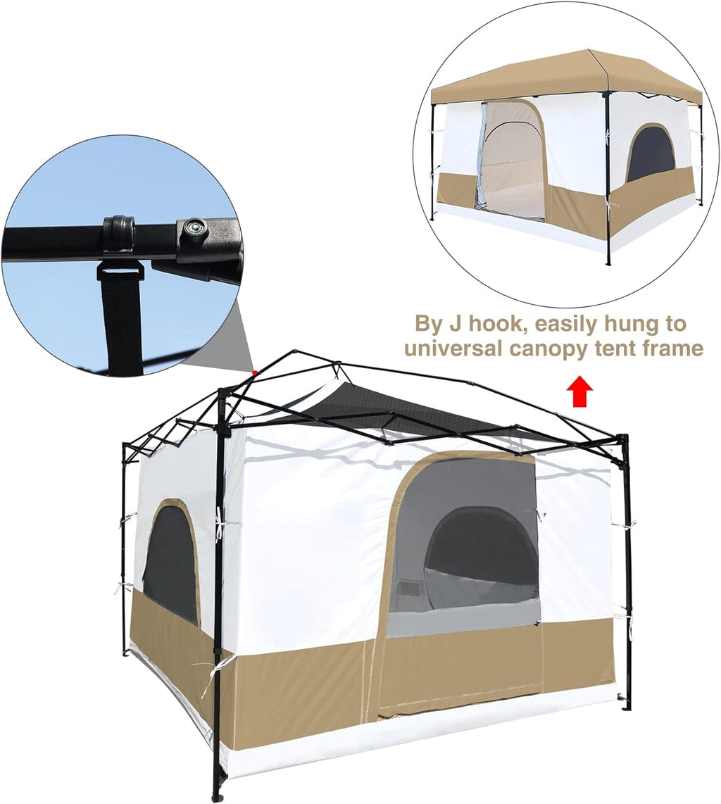 10' x 10' Khaki Camping Inner Tent Square Tent with Full Floor L503989