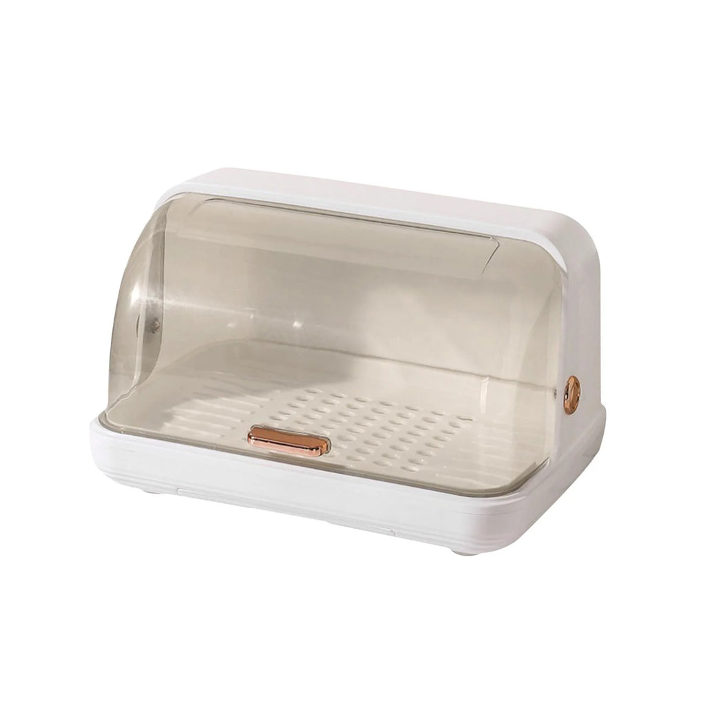 White Dustproof Baby Bottle Drying Rack with Drainer and Lid O638245