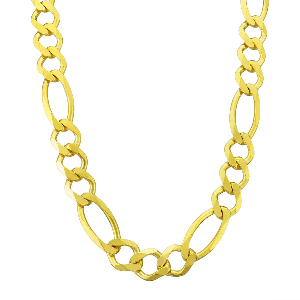 10k Yellow Gold Figaro Chain Link Bracelet U7454