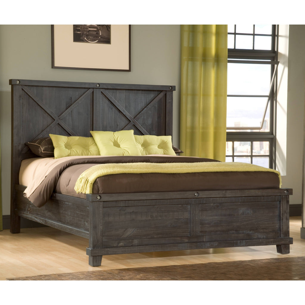 Cafe Full-Size Solid Wood Panel Bed T37456