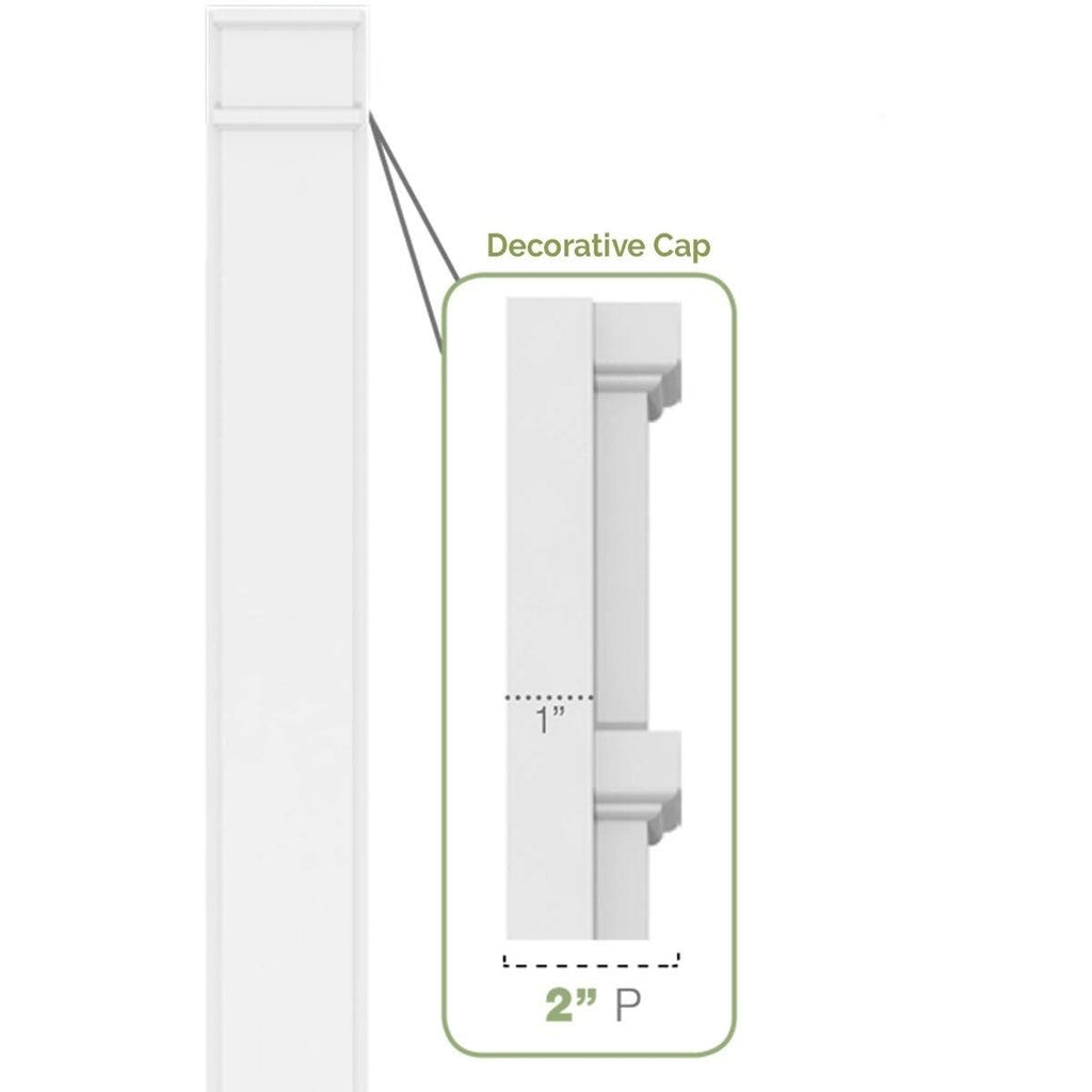 12x22W x 102x22H x 2x22P Flat Panel PVC Pilaster (Pair) O409128