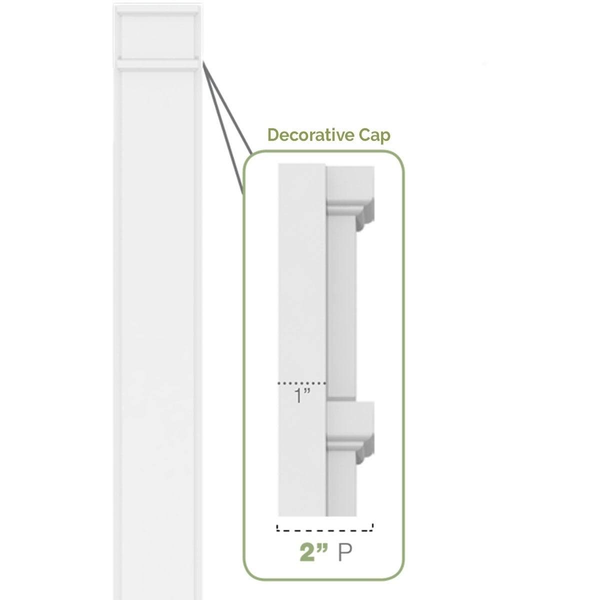 12x22W x 102x22H x 2x22P Flat Panel PVC Pilaster (Pair) O409128