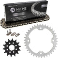 Drive Sprocket Chain Combo Front 14 Rear 38 Tooth 520NZ Standard 98 Links Pack of 2 I730