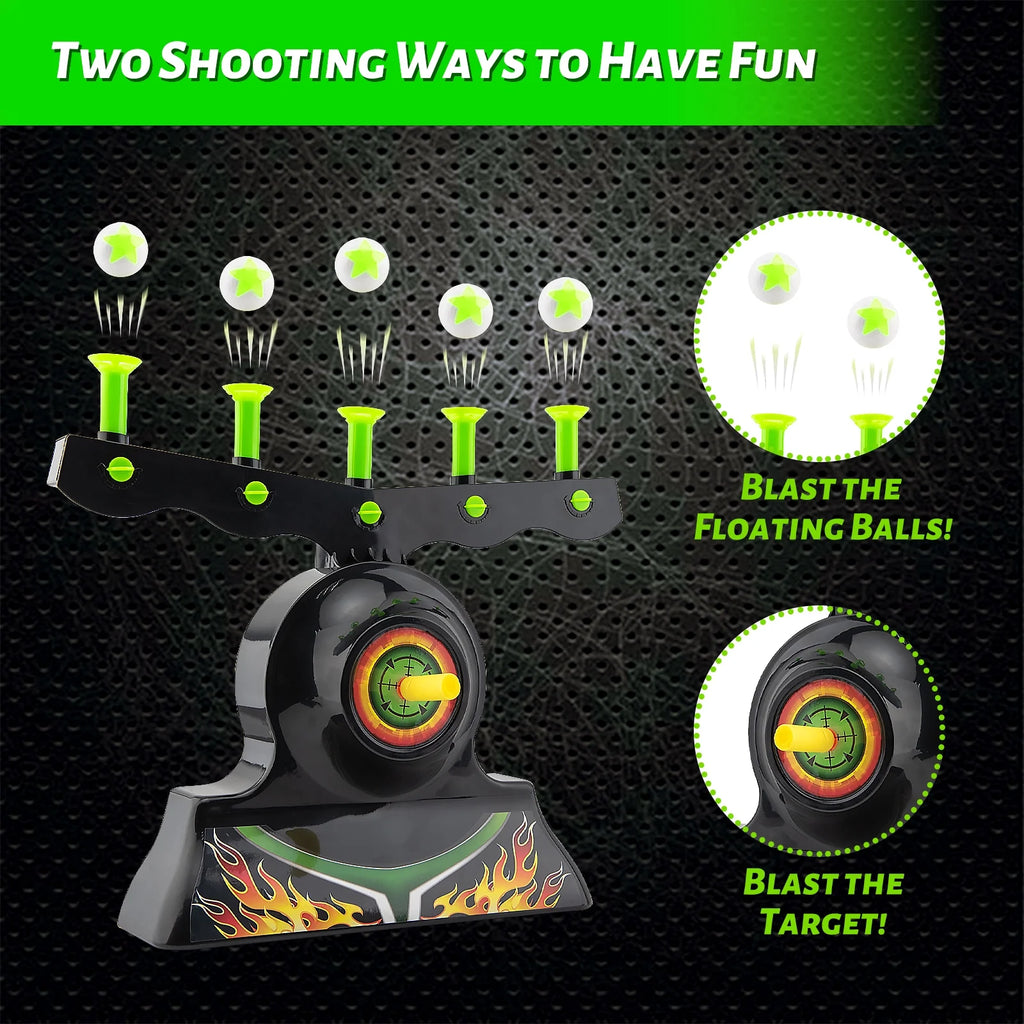 Glow in The Dark Floating Ball Target Practice Toys with 10 Soft Foam Balls O986364