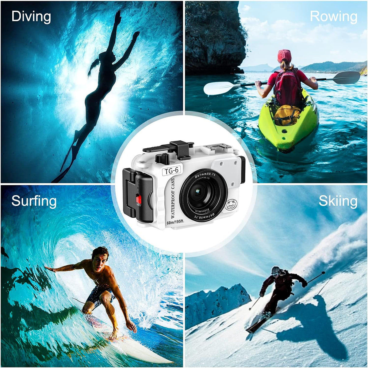 Underwater 40m Waterproof Housing Case for Olympus TG-6 A3370