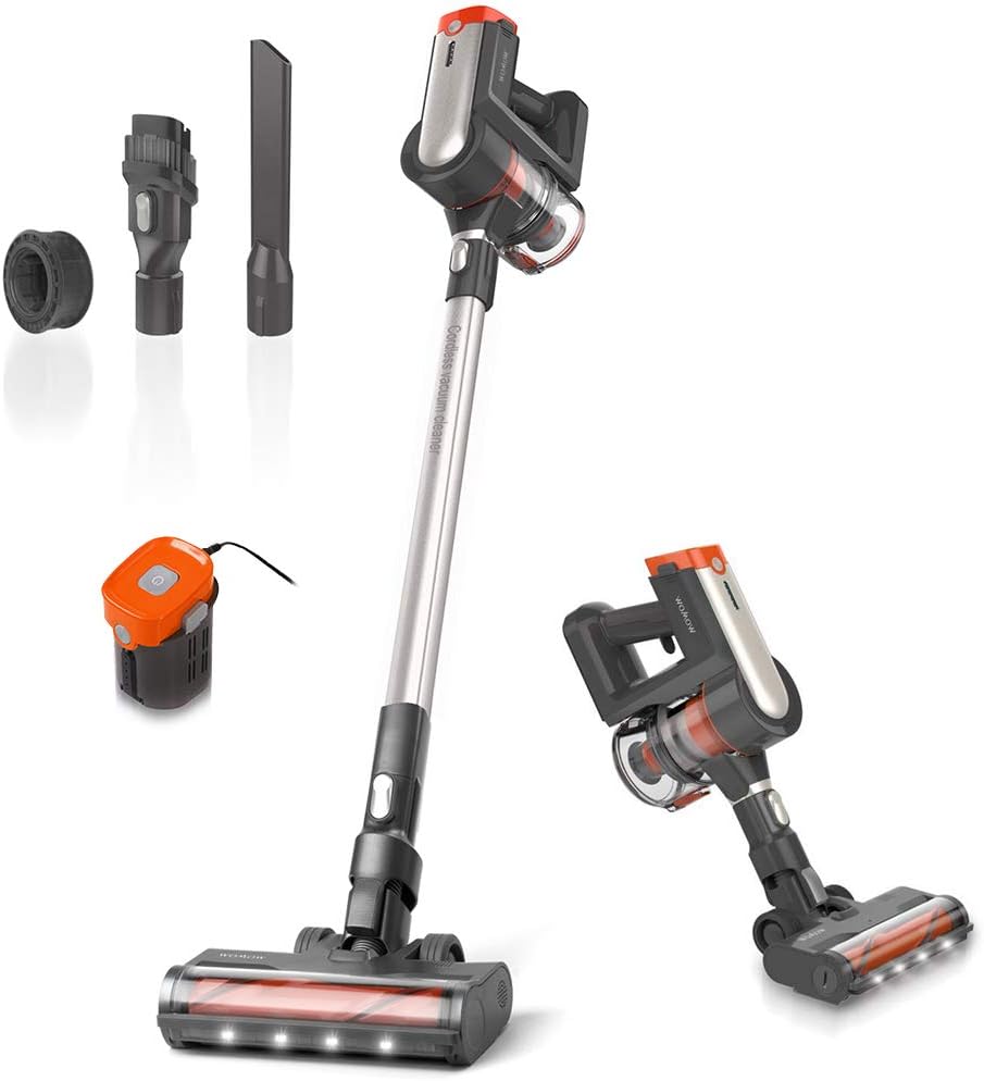 Cordless Vacuum Cleaner, 25Kpa 400W Stick Vacuum, Rechargeable Battery Powered Pet Hair Vacuum, 2 in 1 Handheld Vacuum Cleaner T839544