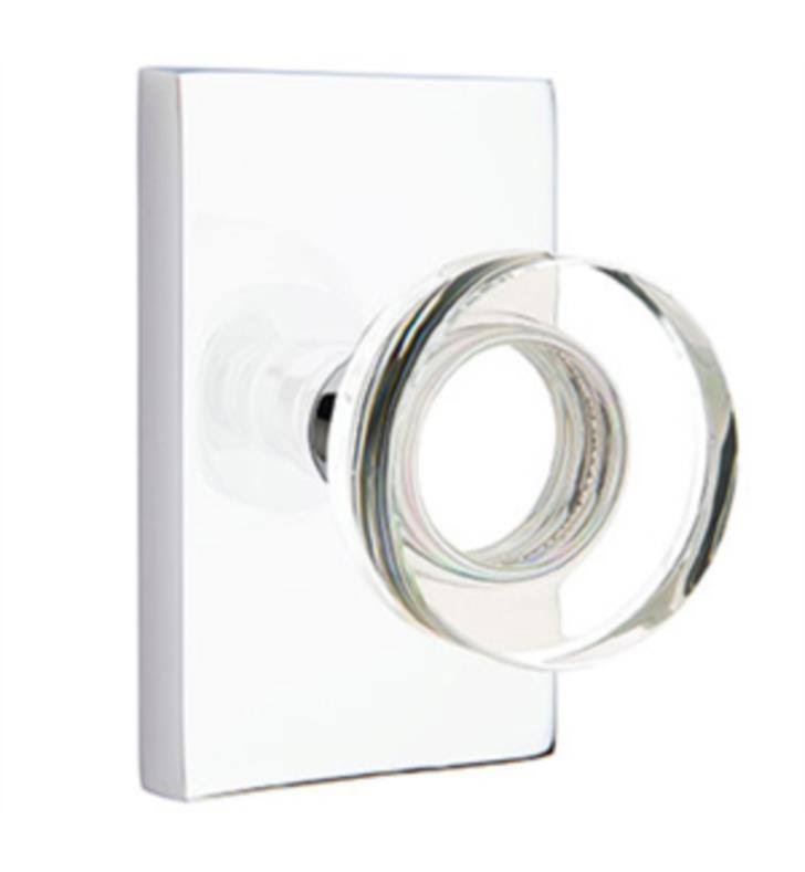 Flat Black Modern Rectangular Rosette Knob A499