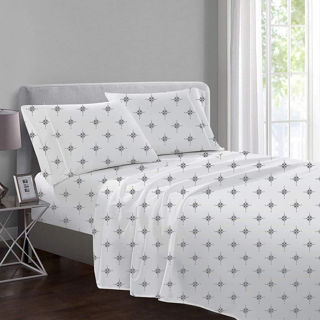 Slate Grey California King Size 4 Pcs Bed Sheets Set I320