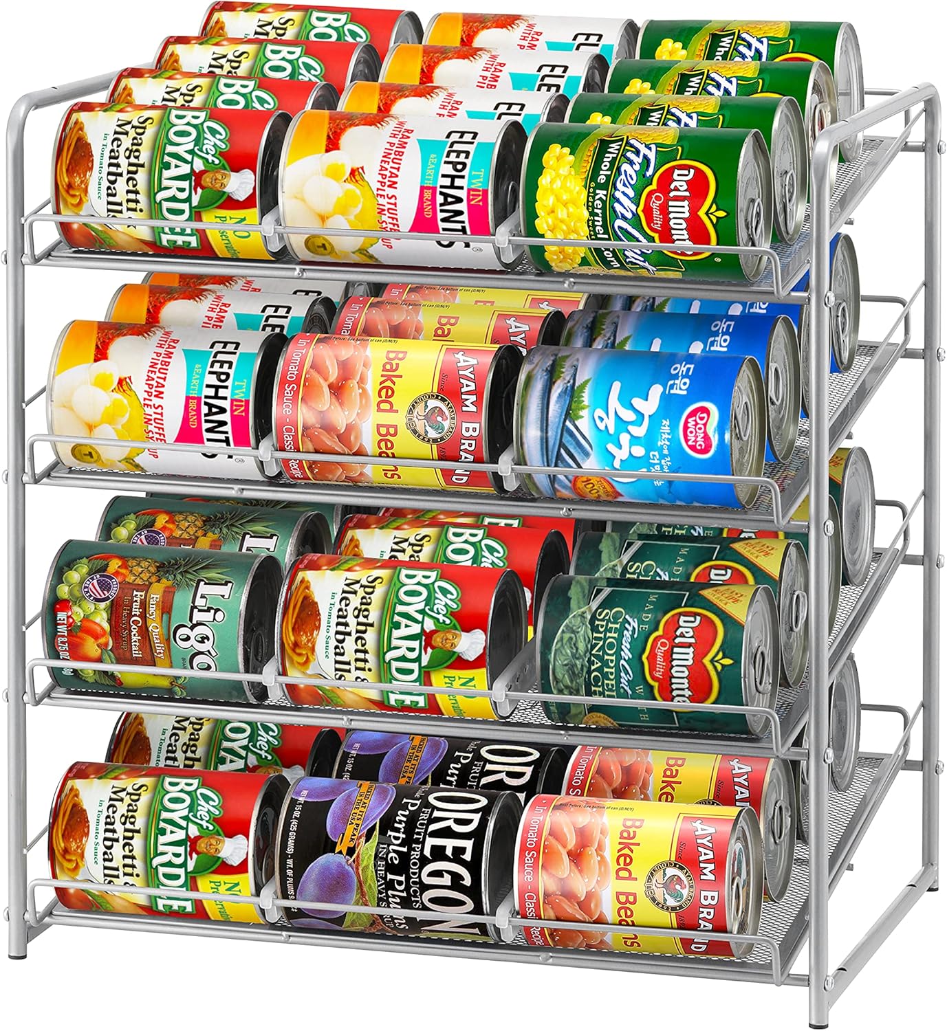 White Pack of 2 Can Rack Organizer B8403