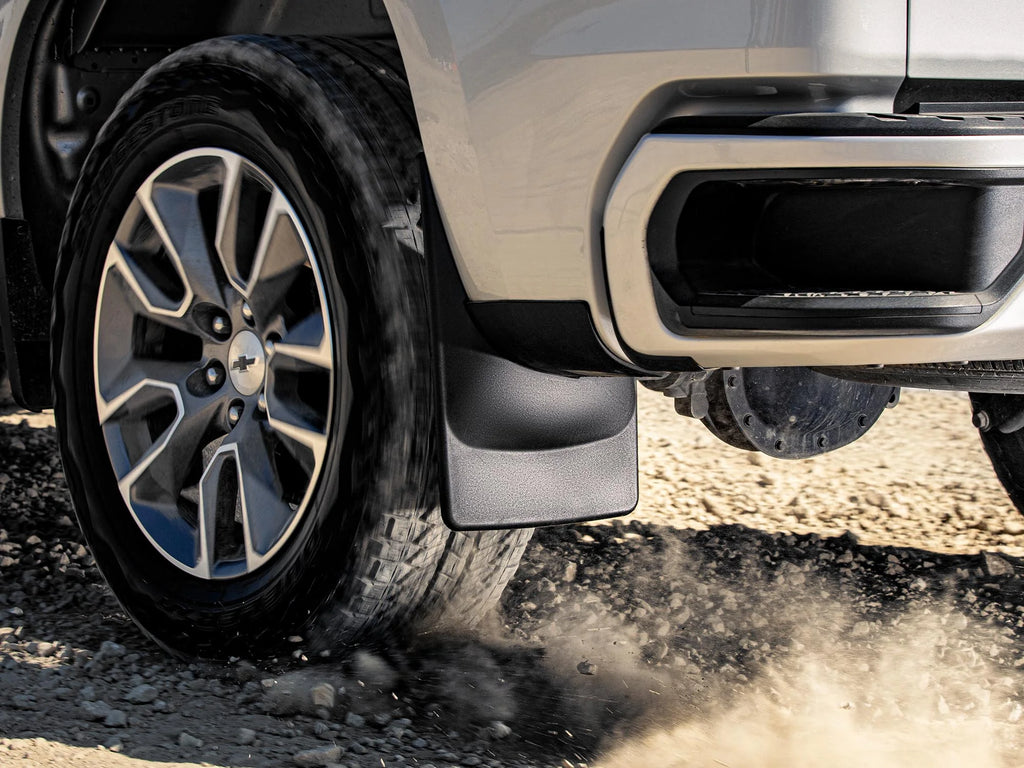 Black Splash Guard MudFlaps for 2013-2016 GMC Acadia, Front & Rear Set H895