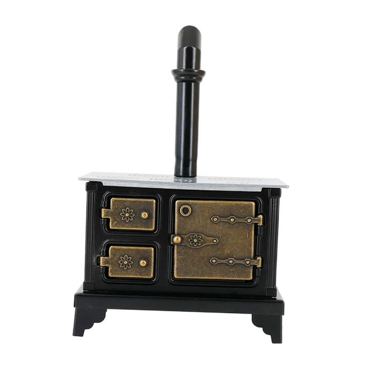 1/12 Doll House Metal Stove with Long Chimney A783655