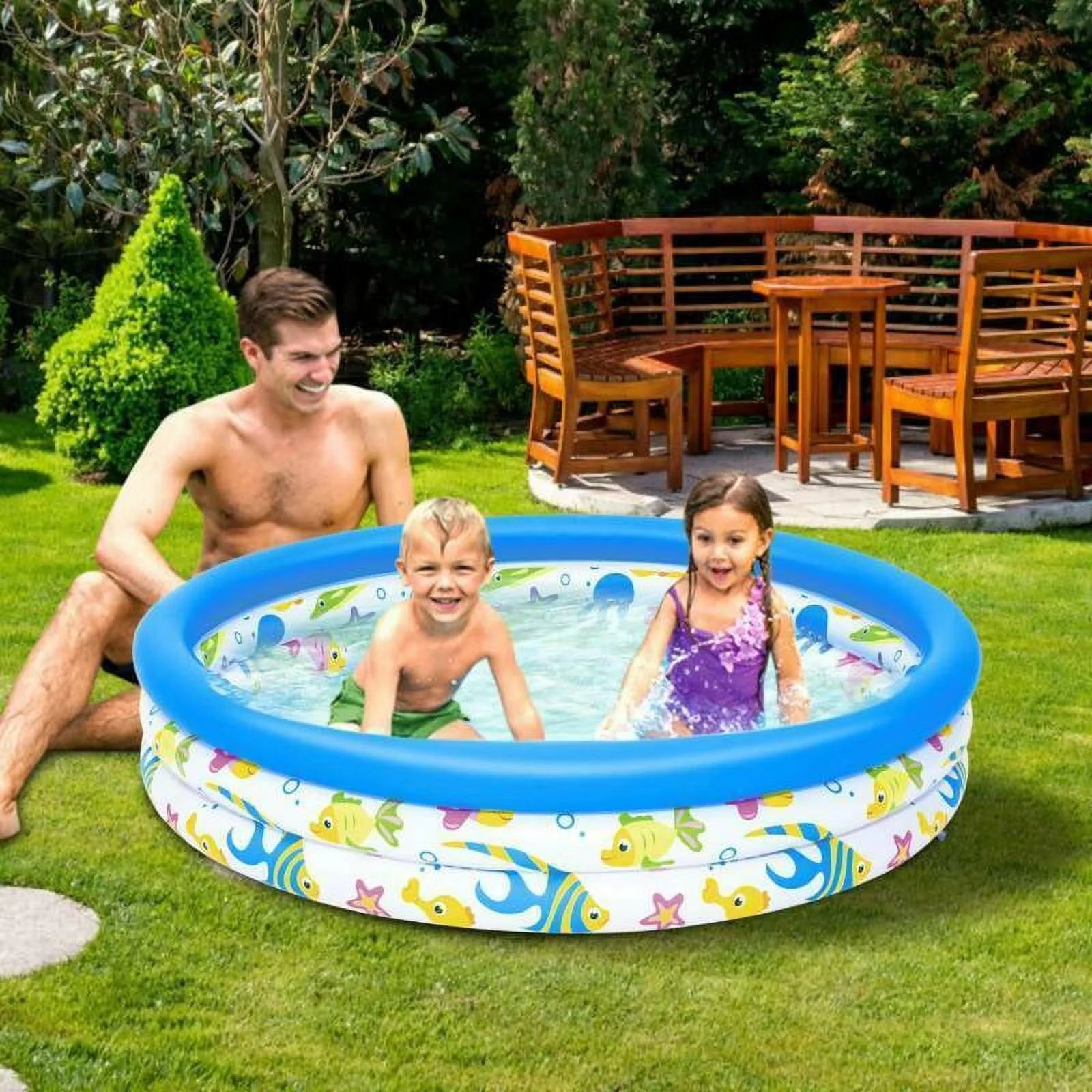 48"x10" Inflatable Family Pool P9241