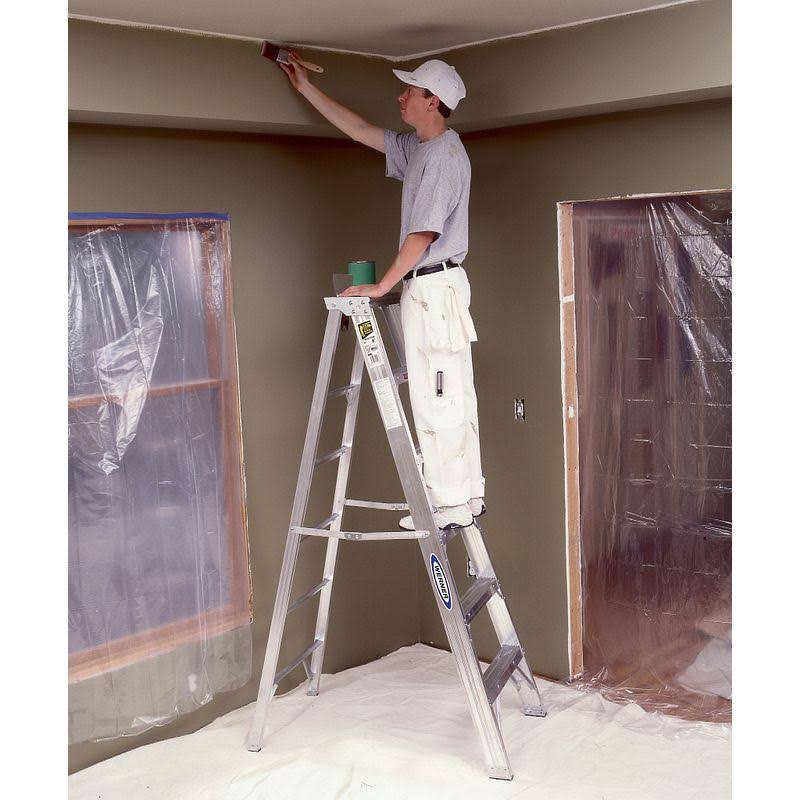 14 ft. 300 lb. Load Capacity Aluminum Stepladder P423