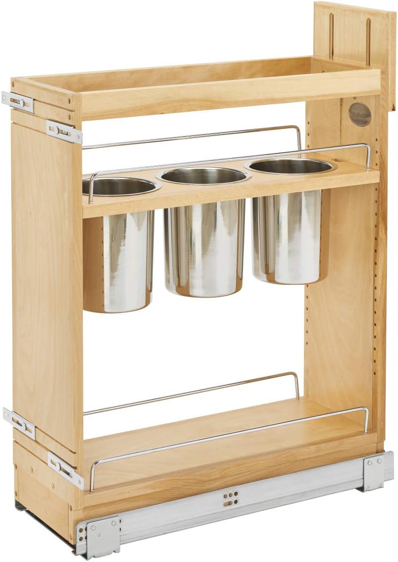Kitchen Utensil Pull Out Cabinet Organizer with Soft-Close Slides C21219