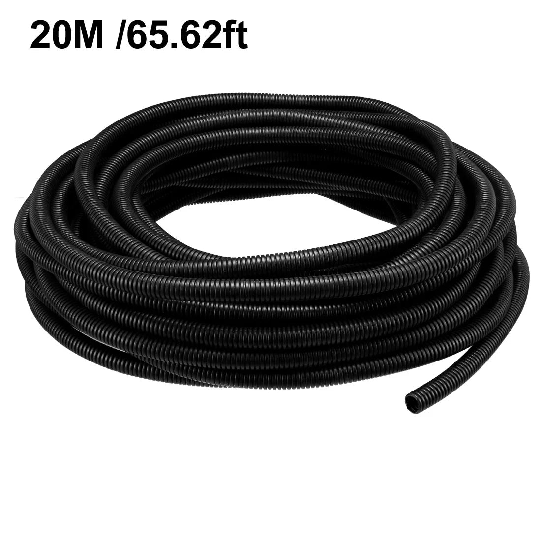 13mm Outside Dia Corrugated Bellow Conduit Tube Black F616224