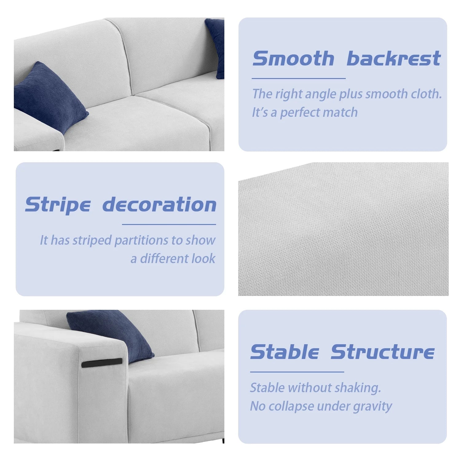 Beige 3 Seater Sofa with 2 Walnut Tray Tables T637