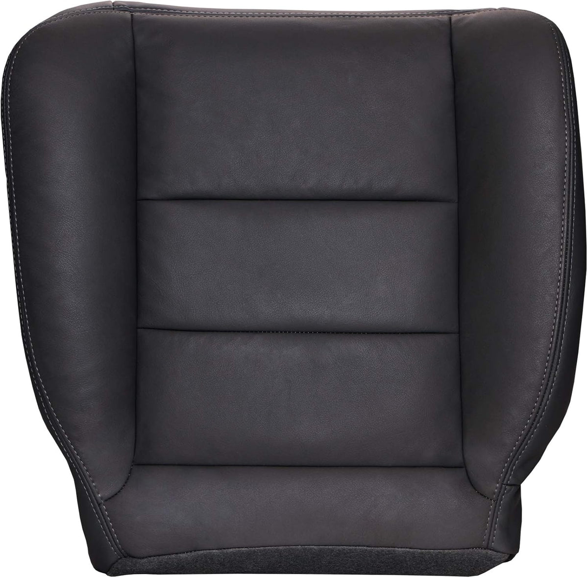 Driver Bottom Replacement Leather Seat Cover - Medium Flint Gray Z40955