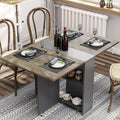 Folding Dining Table with Storage Shelves V4126