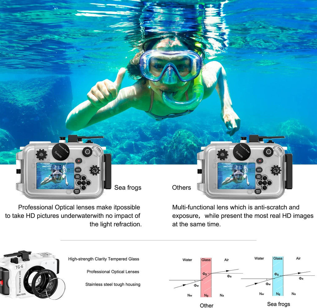 Underwater 40m Waterproof Housing Case for Olympus TG-6 A3370