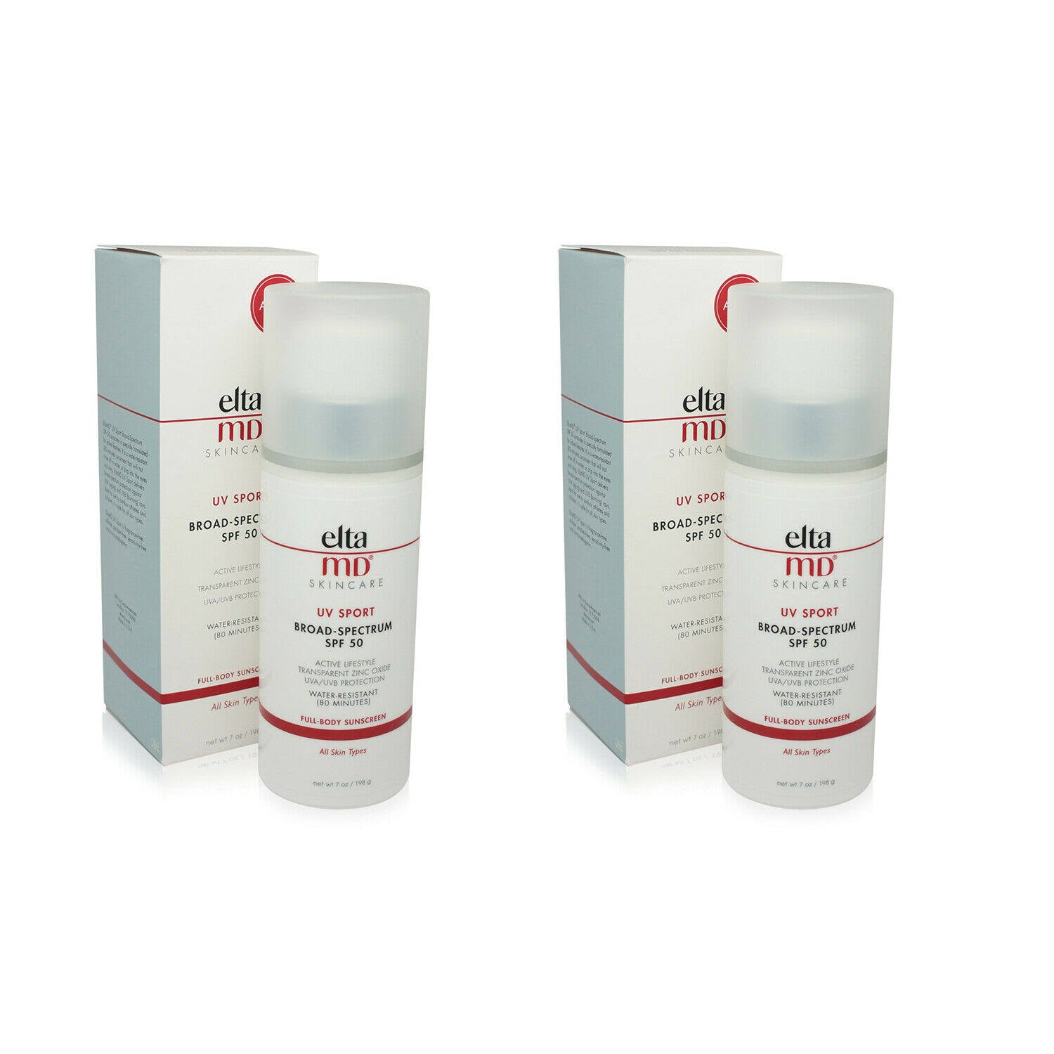 UV Sport SPF 50 Water Resistant Sunscreen, 7 oz - 2 Pack S4395