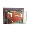 Wall Mounted Football Display Case, Cherry, Large J821