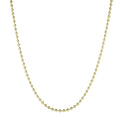 18k Yellow Gold Plated Sterling Silver 2mm Moon-Cut Chain Necklace A9177