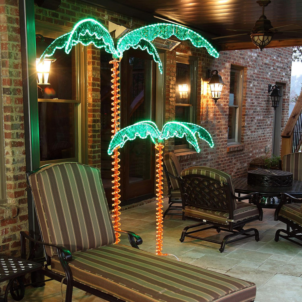 Tropical LED Rope Light Palm Tree (4.5 Foot) D342335