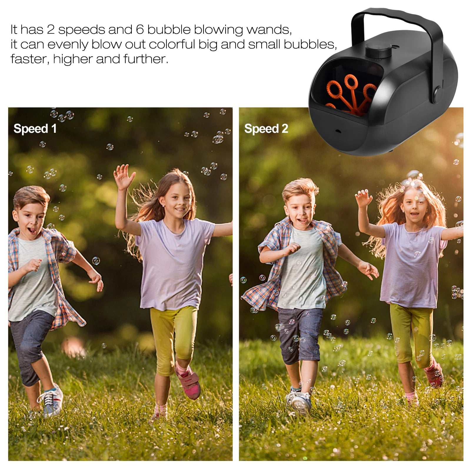 Portable Rechargeable Bubble Machine S4079