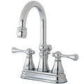Chrome Centerset Lavatory Faucet with Metal Handle Z938353