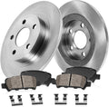 Premium OE Brake Disc Rotors + Ceramic Brake Pads + Hardware Z814059