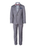 Grey/Blue Yonder Check Two-Piece Boy's Suit K367683