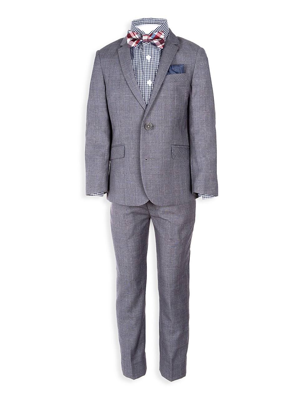 Grey/Blue Yonder Check Two-Piece Boy's Suit K367683