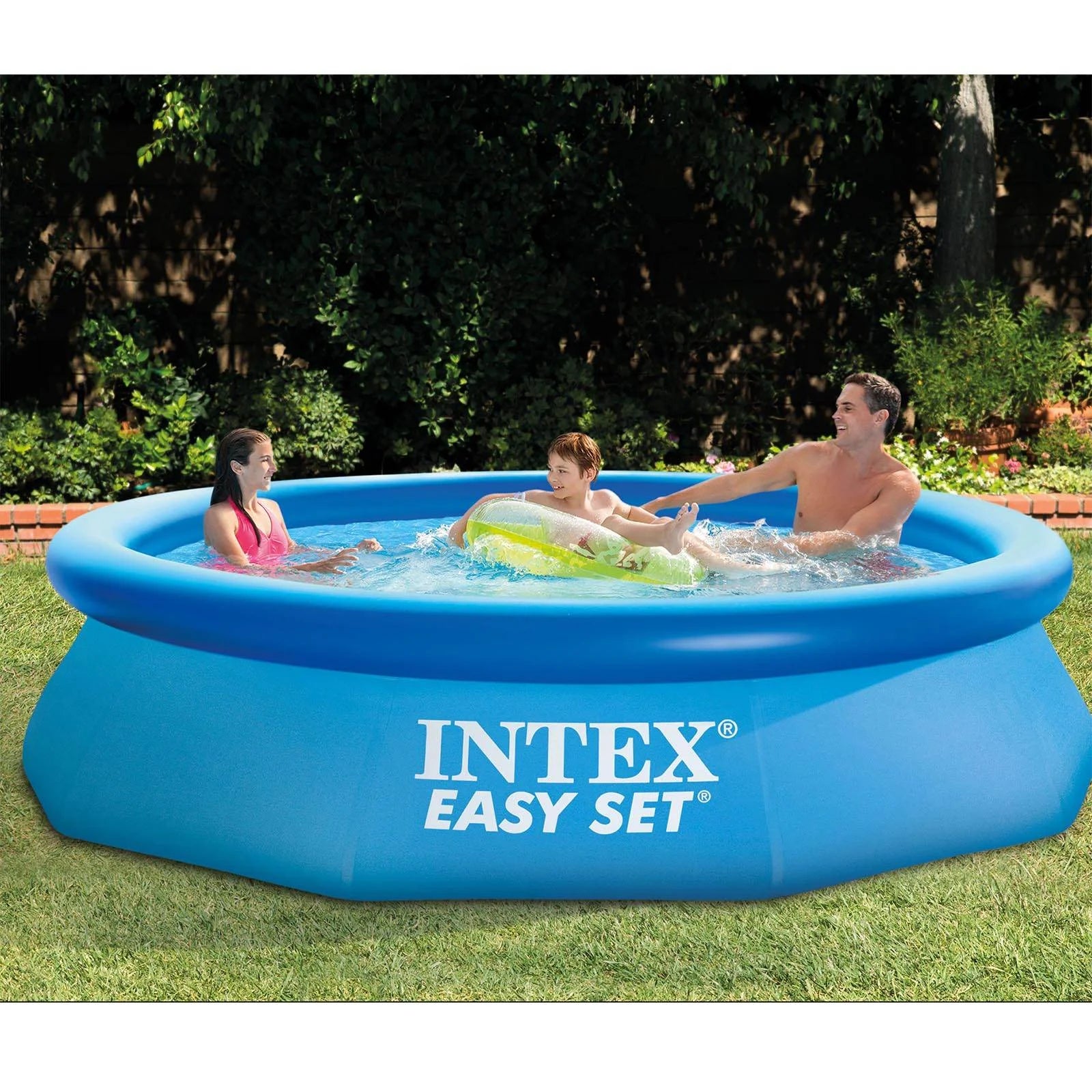 Inflatable Round Swimming Pool with Pool Debris Cover Tarp X23234