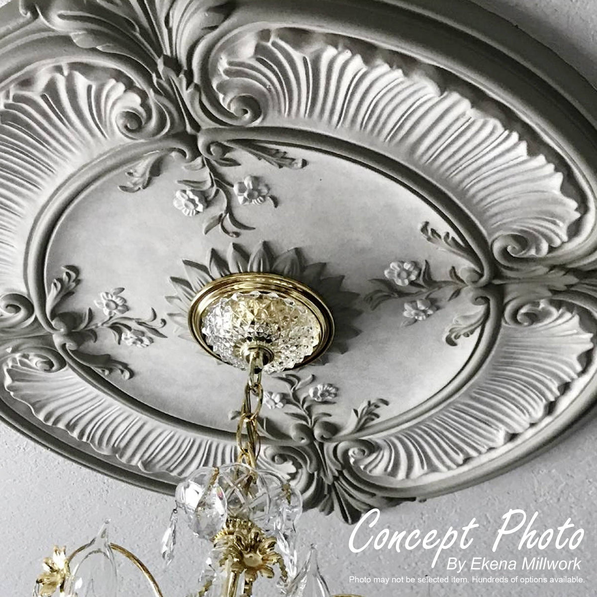 18 1/8x22OD x 3 3/4x22ID x 1 1/8x22P Ceiling Medallion S1784