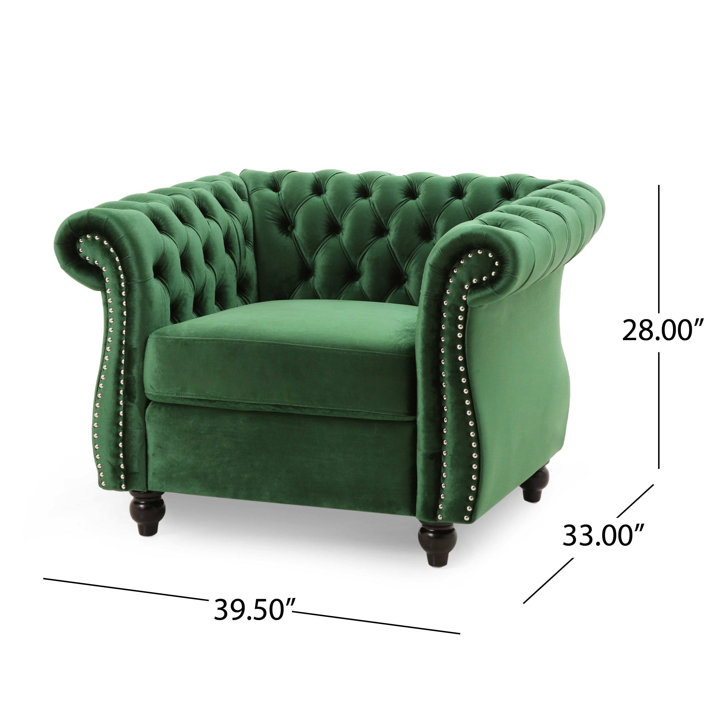 Dark Gray Velvet Club Chair C4521
