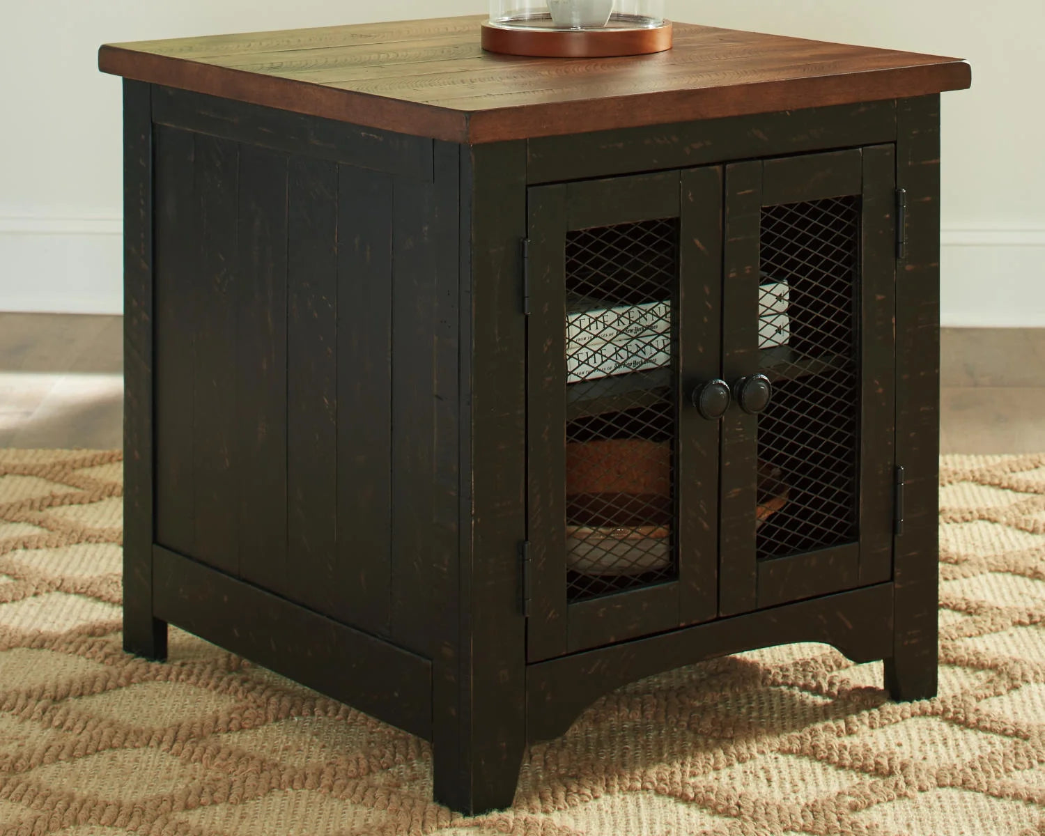 Black/Brown End Table J583977
