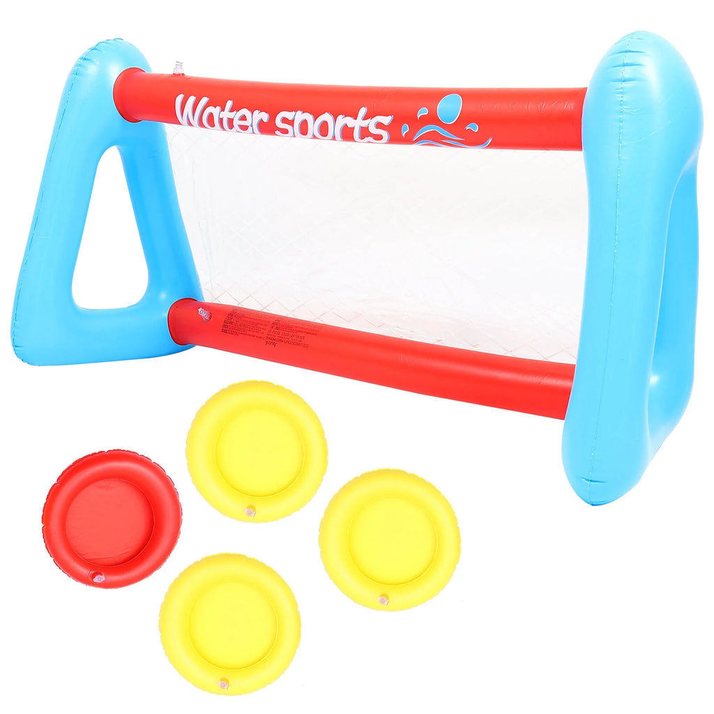Inflatable Pool Float Set with Volleyball Net and Volleyballs R2936