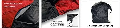 Red/Black All Weather Trailerable Jet Ski Cover with Storage Bag J569