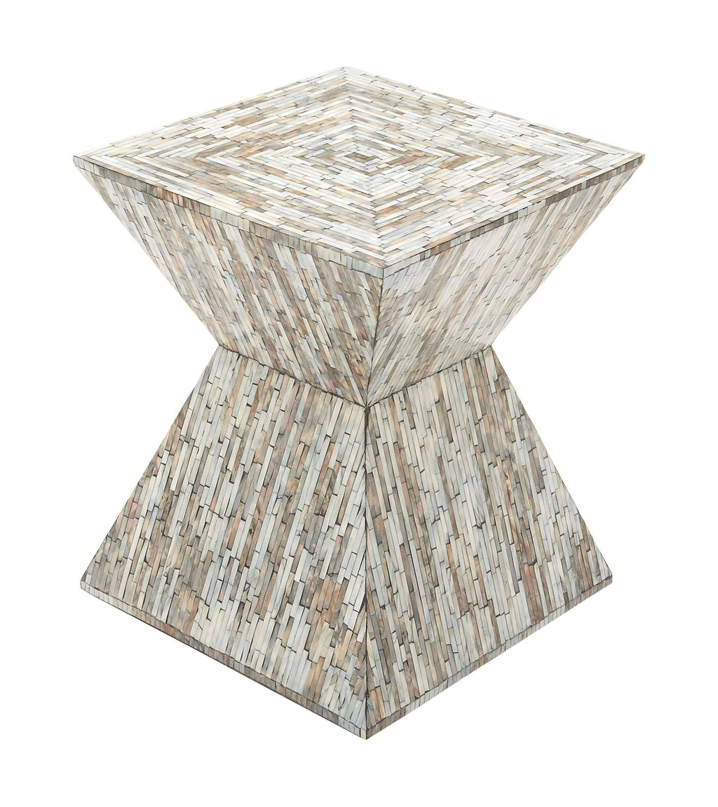 Wood Shell Inlay Accent Table C839557