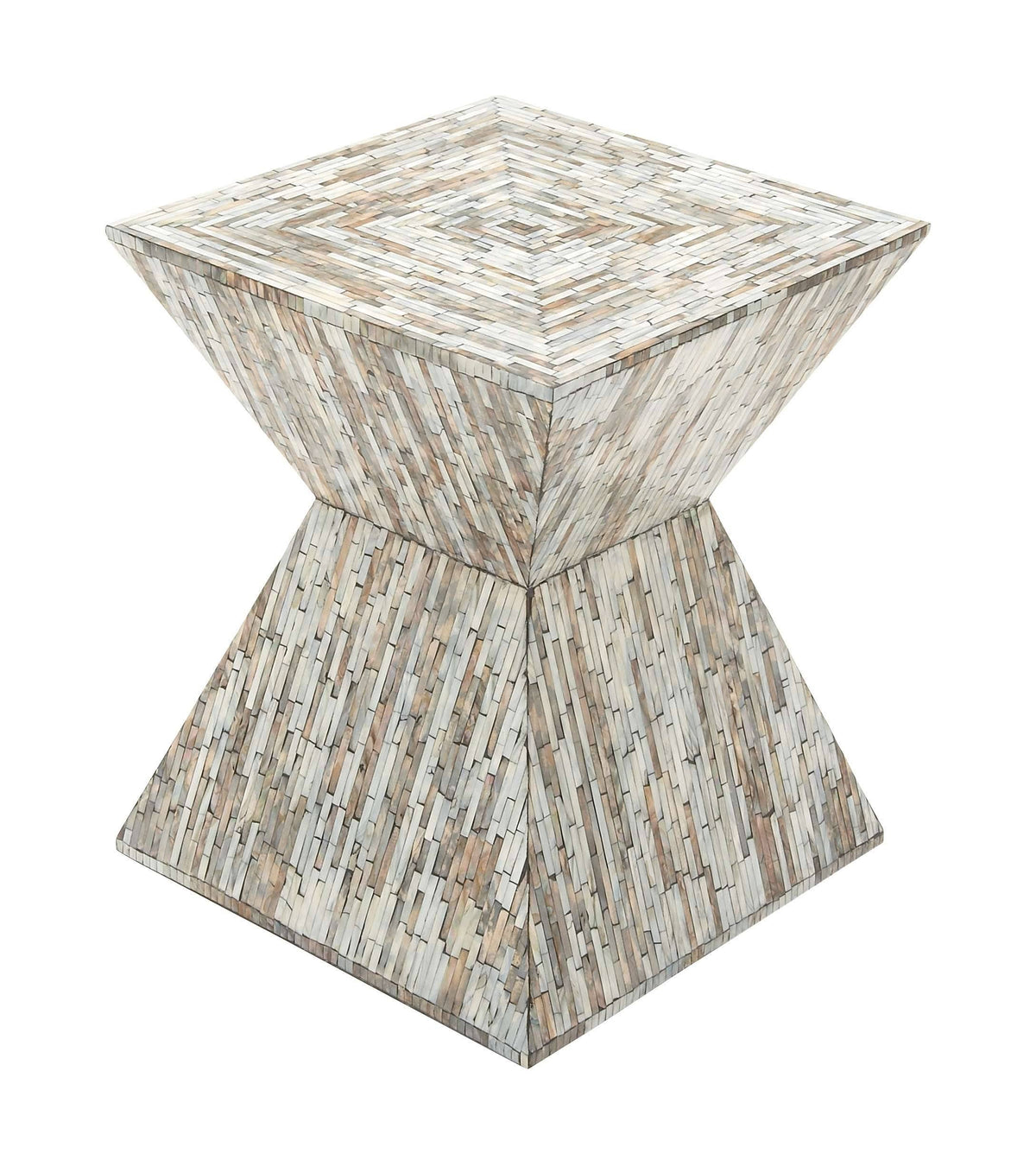 Wood Shell Inlay Accent Table C839557