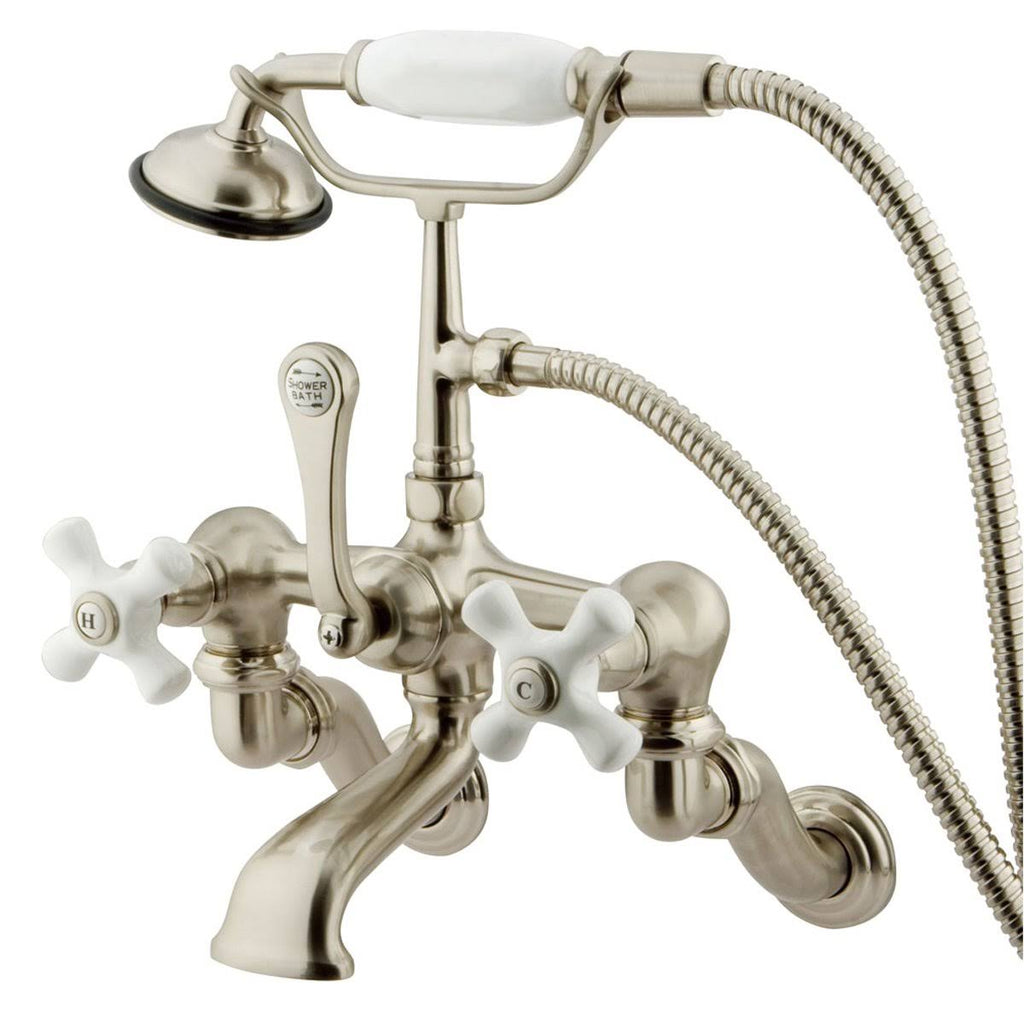 Vintage Wall Mount Clawfoot Tub Filler with Hand Shower O81504