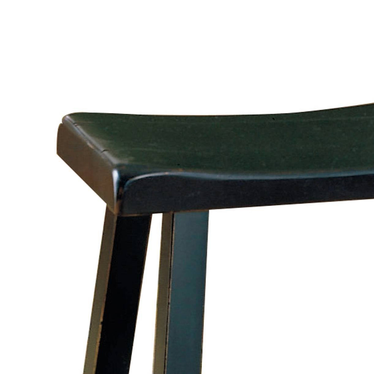 Black Wooden Counter Height Stool Set of 2 A523