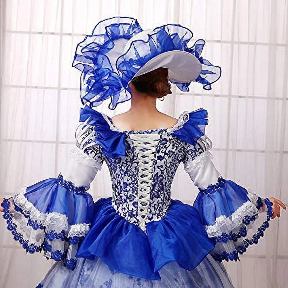 Rococo Baroque Marie Antoinette Dresses 18th Century Renaissance Costumes Historical Period Dress Ball Gown A342