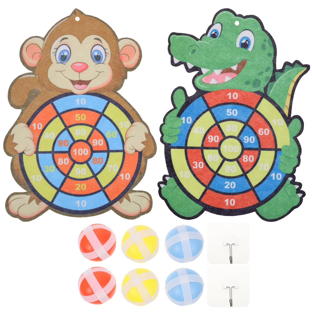 Kids Dart Board Game Sticky Balls Indoor Cartoon Z827224