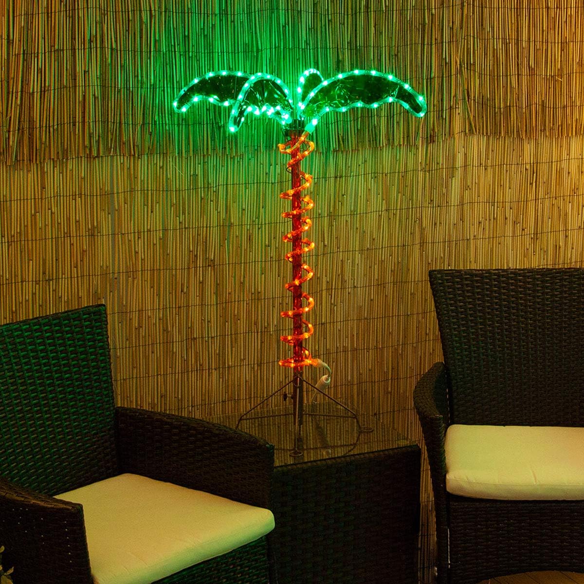 Tropical LED Rope Light Palm Tree (4.5 Foot) D342335